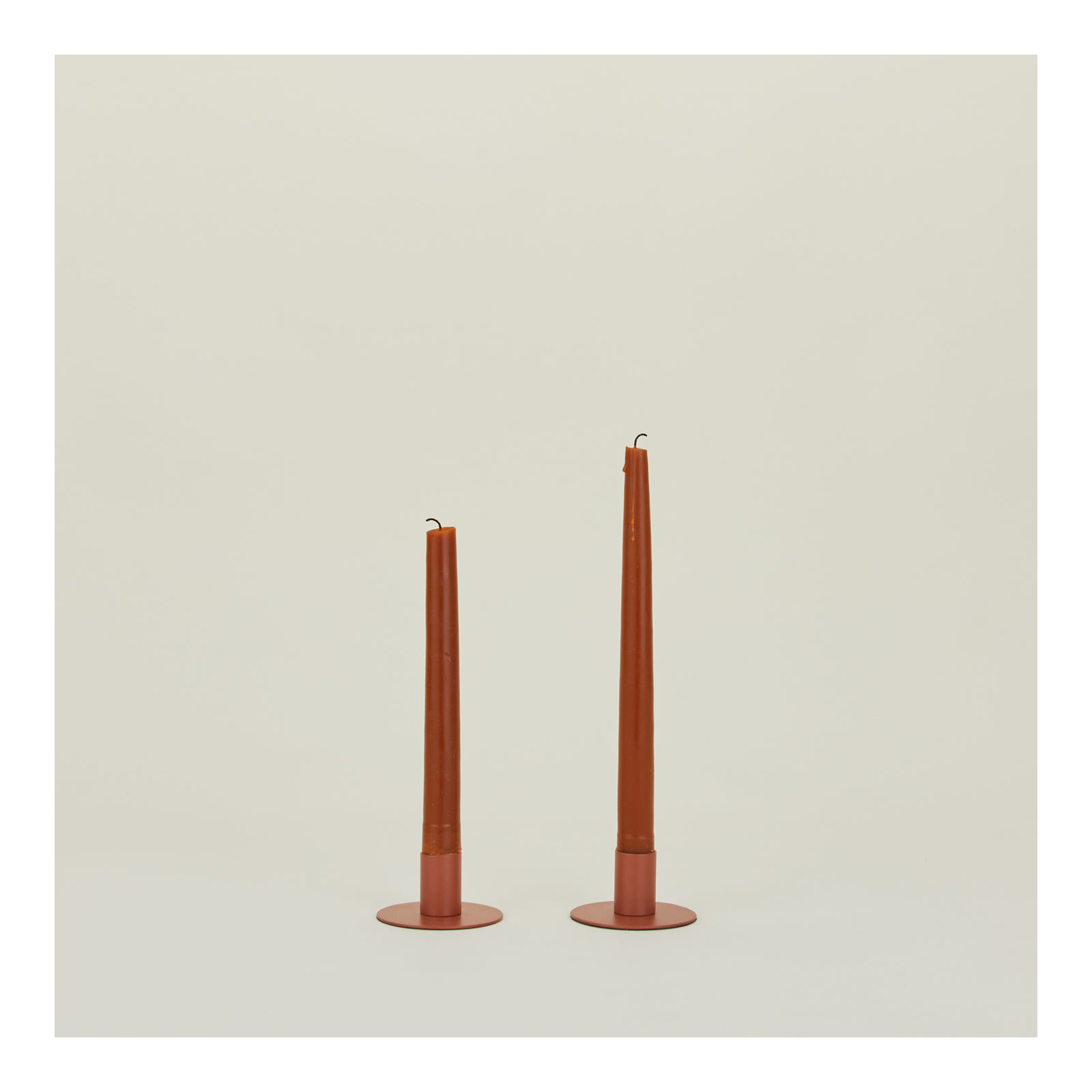 Essential 1.5'' H Stainless Steel Tabletop Candlestick, Terracotta