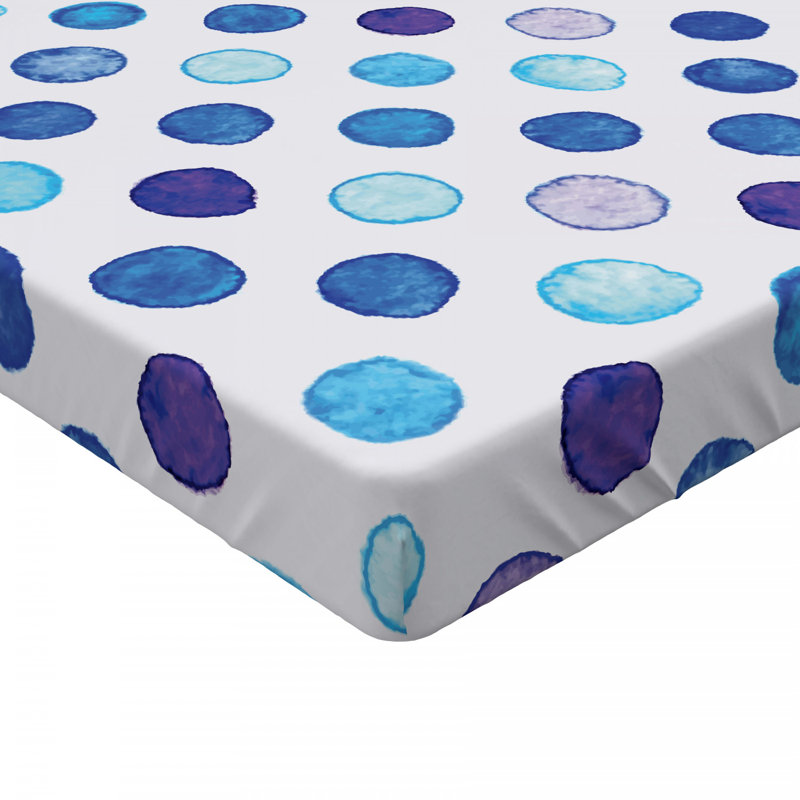Microfiber Polka Dots Fitted Sheet, Full Fitted Sheet