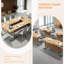 Table de conférence modulaire moderne avec plateau en bois et roulettes, table de réunion mobile pour salle de conférence, salle de formation et espace de travail collaboratif-1131297328