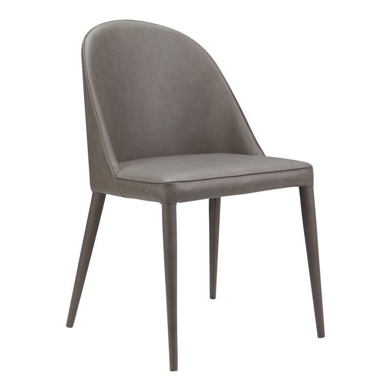 Brennon Upholstered Dining Chair, Grey Faux Leather