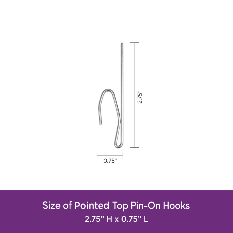 Wayfair Basics® Extra Long Pin-On Hooks