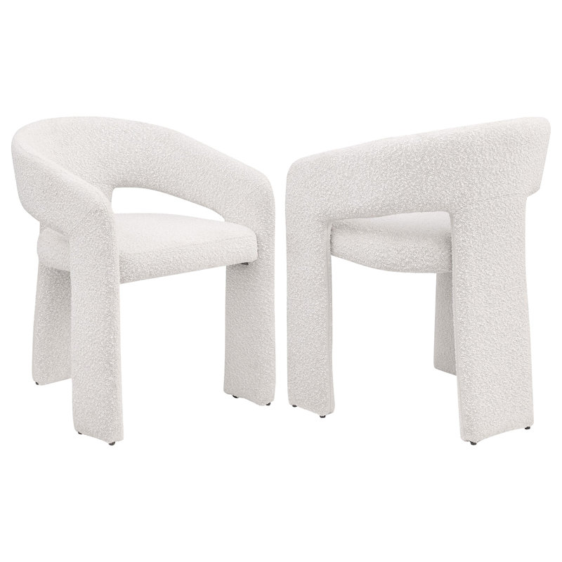 Chaise rembourrée Bohman Boucle, Crème, crème