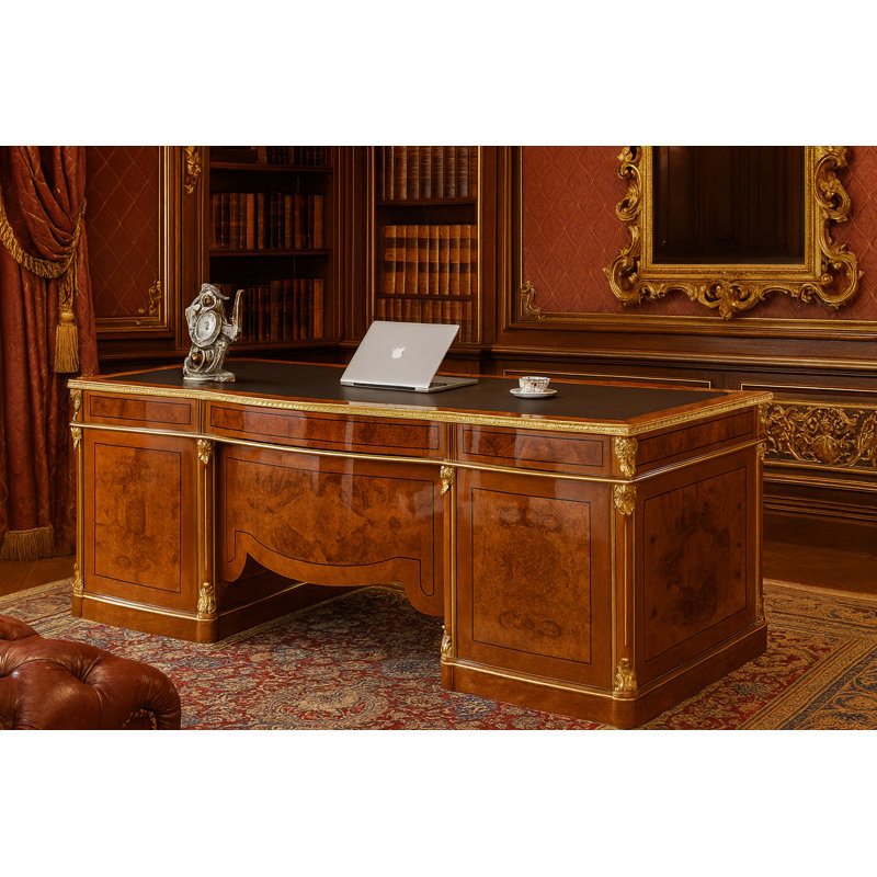 Solid Wood Base Executive Desk