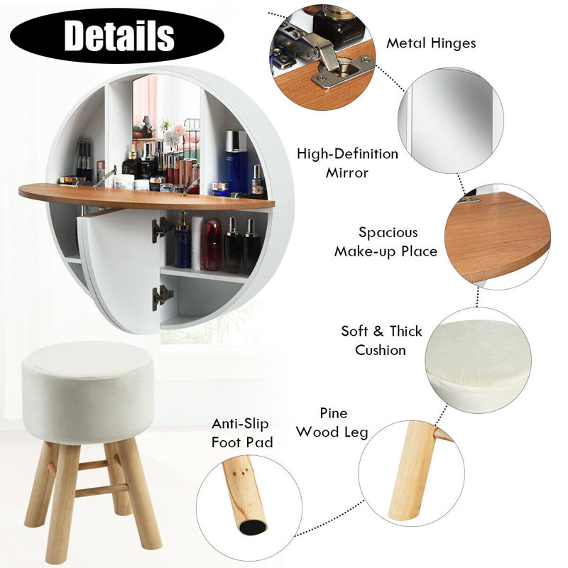 Fidelina Dressing Table with Mirror