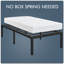 38cm H Black Metal Bed Frame With Non-slip Design, Steel Slat Support-250766372