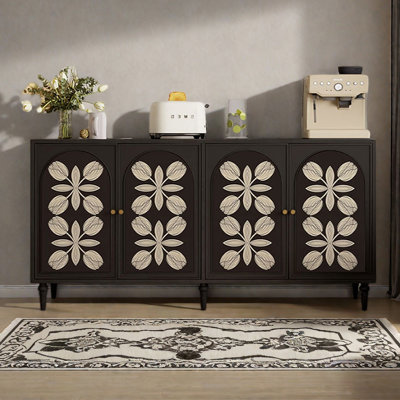 Modern four-door wooden sideboard