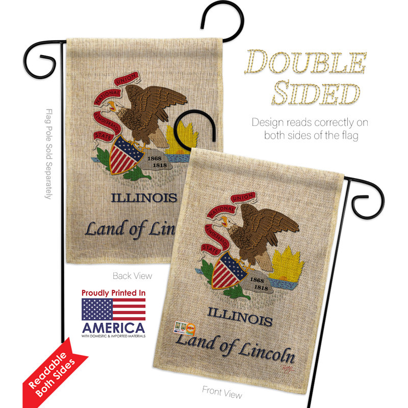 Double Sided 18.5 in. H x 13 in. W Burlap Flag set