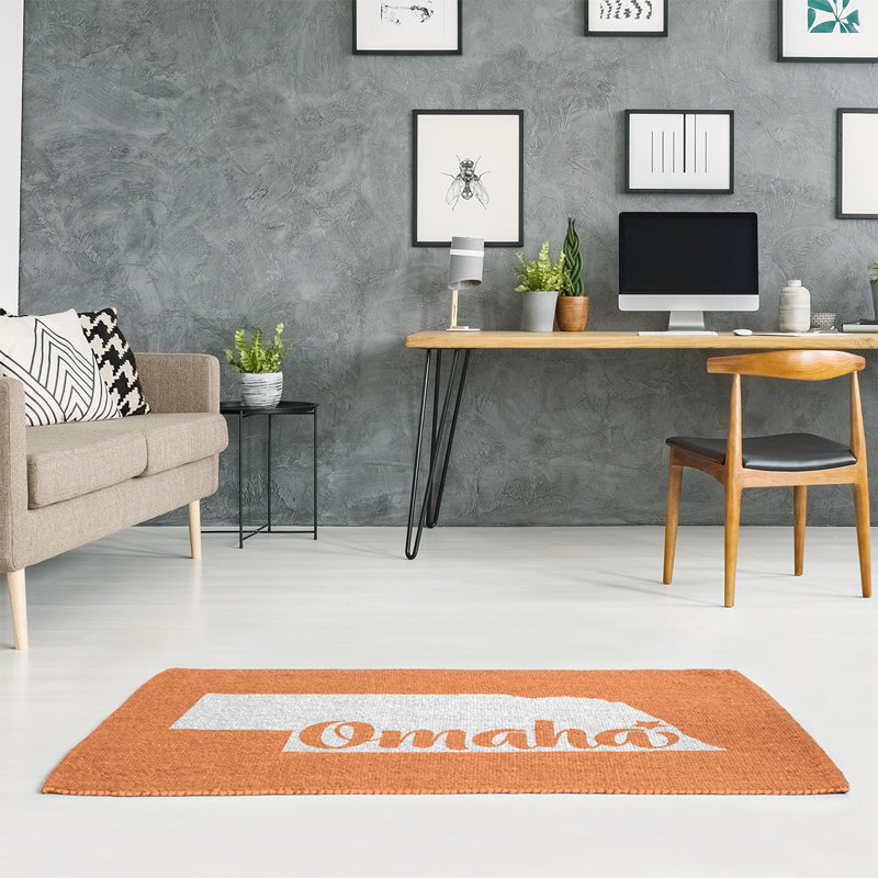 Tapis zone orange nebraska Omaha, Rectangle 5 pi x 7 pi