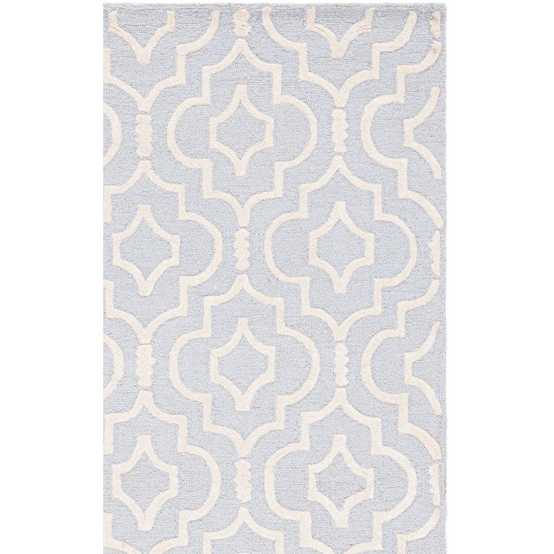 Cannen Hand Tufted Wool Geometric Rug, Rectangle 2'6" x 4'