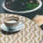 Abstract Boho Fitted Round Tablecloth Dark Sand Brown and White-1306543255