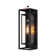 Classic Outdoor Wall Sconce 1 Light with Dusk to Dawn in Matte Black Rectangular
