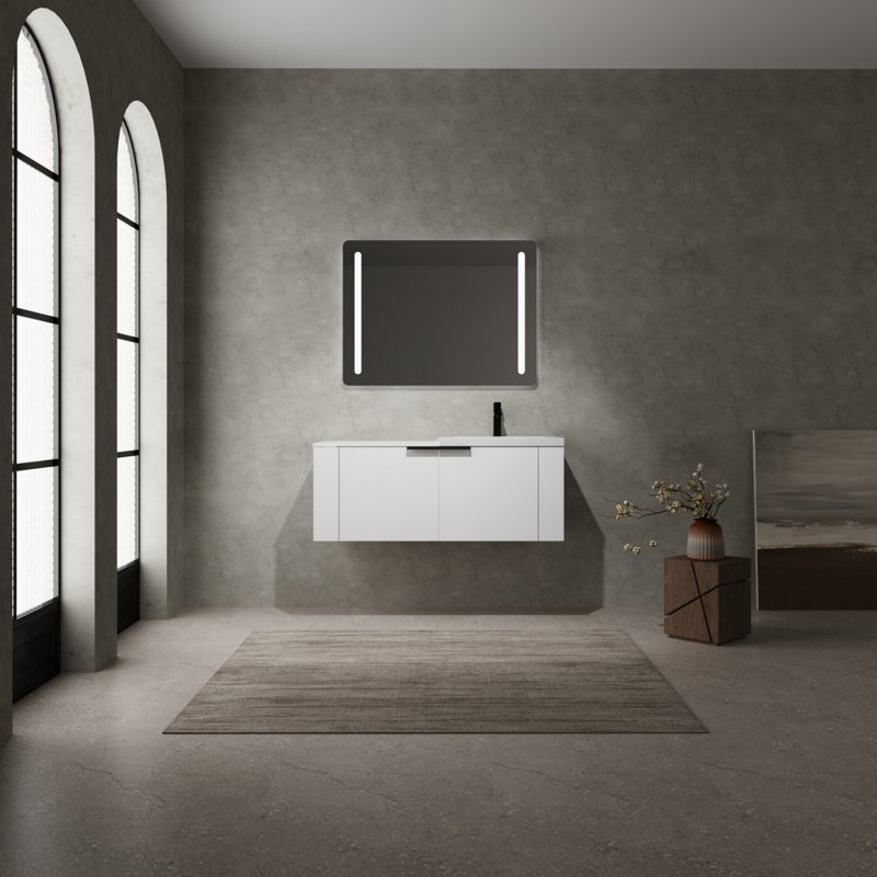 Ensemble de meuble-lavabo 48 po pour grand espace, Blanc