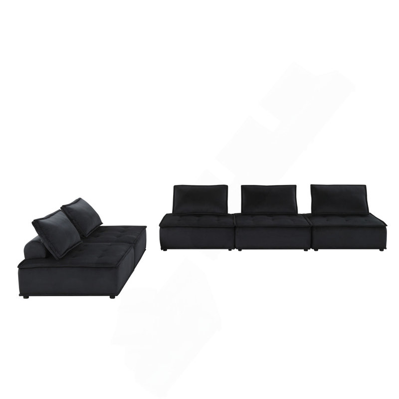Canapé modulaire en velours confortable