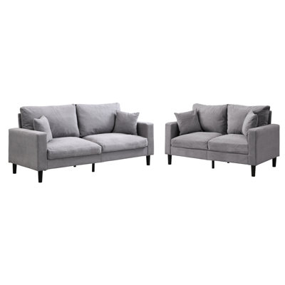 Grey Corduroy For Home Use: Comfy 3 + 2 Living Room, Bedroom And Apartment : Bedroom, Alluring Area