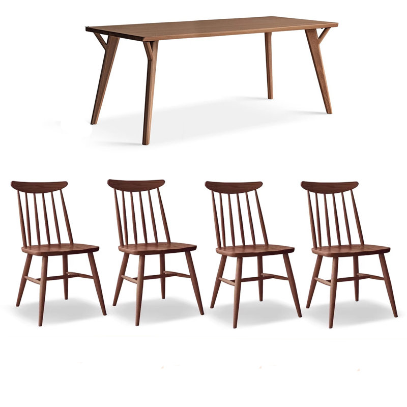 Ensembles de table de salle à manger simples et modernes en bois massif., H 29,92 po x L 62,99 po x l 33,46 po