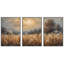 Paysage de prairie fleurie mélancolique, tableau pour chambre, impression giclée sur toile encadrée en 3 pièces - 61 x 91 cm (24 x 36 pouces)-133594822-133594824