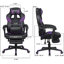 Fauteuil d'ordinateur ergonomique pour adultes à dossier haut avec repose-pieds et soutien lombaire-53046272