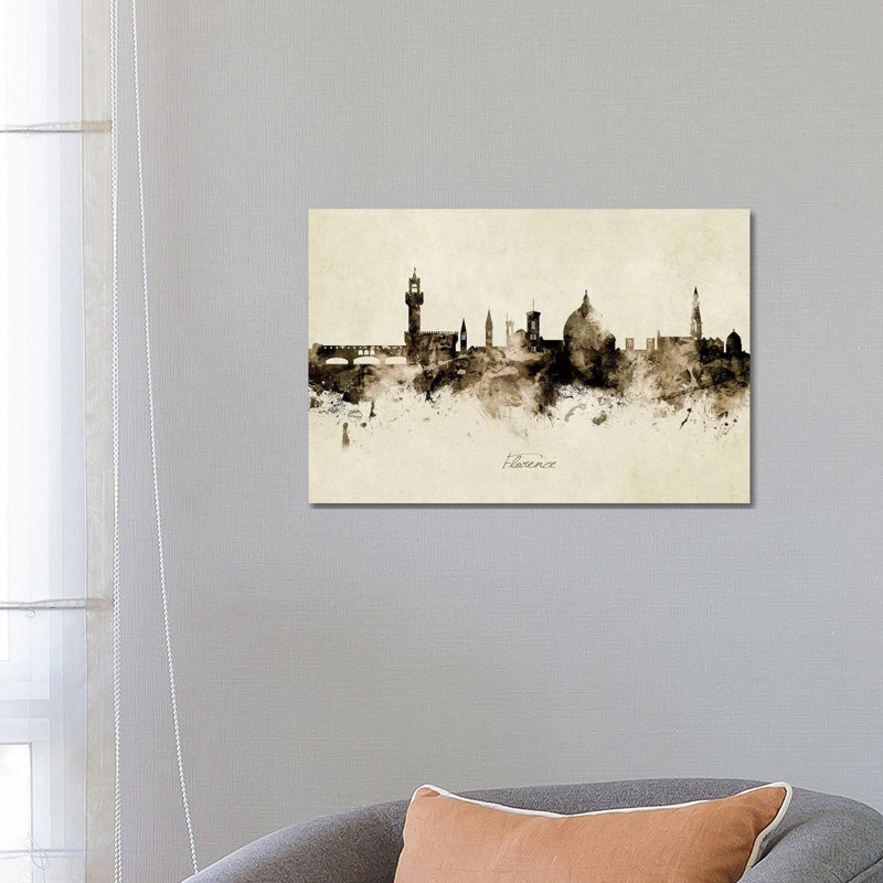 Florence Italy Skyline by Michael Tompsett - Wrapped Canvas Painting, 66.04 cm H x 45.72 cm W x 1.91 cm D