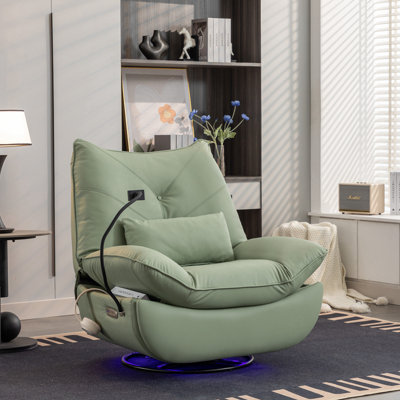 270 Swivel Glider Recliner Chair, Power Recliner Rocking Chair, USB Port Charge -  House On Tree, HBLIN0711-W1752P175466