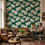 Papier peint floral ivoire, murale décorative moderne
