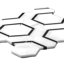 Carreau de mosaïque en marbre hexagonal 13 po x 11 po Pelta Orb-113665249