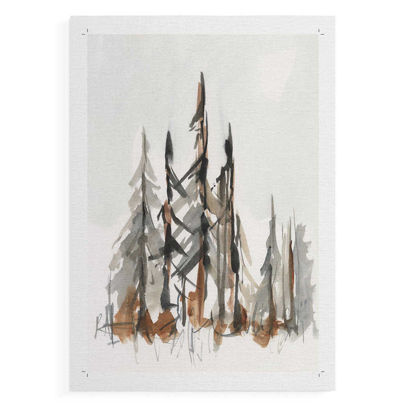 Rustic Evergreens II -Canvas Print Only - NOT FRAMED