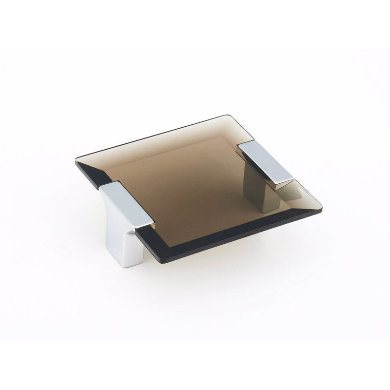 Positano Finger Pull, Polished Chrome/Brown