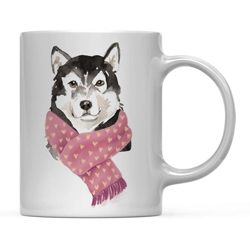 Tasse à café Brinda Malamute in Scarf