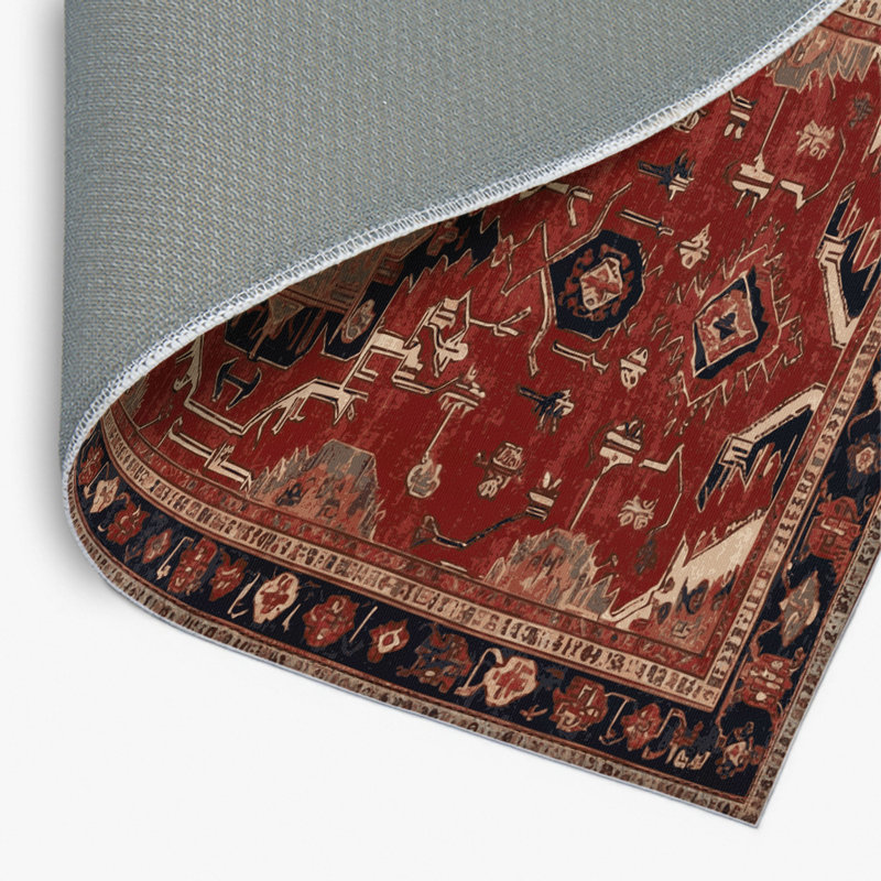 Tapis turc intérieur et extérieur brun, Rectangulaire 2 pi x 3 pi