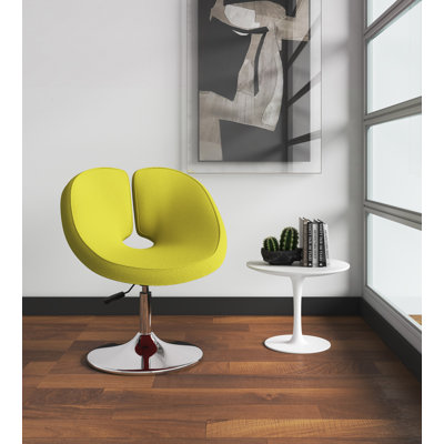 Fauteuil papasan pivotant de 27,6 po de large Clithall