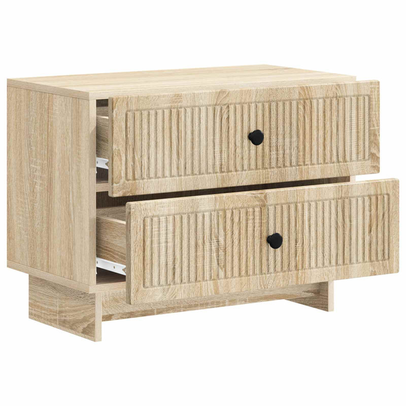 62cm W Manufactured Wood Bedside Table, Sonoma Oak