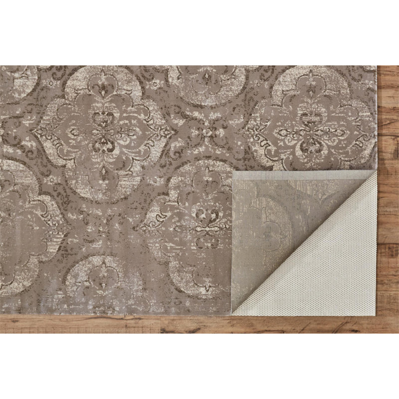 Loveridge Viscose Oriental Indoor Rug, Rectangle 9'2" x 12'2"
