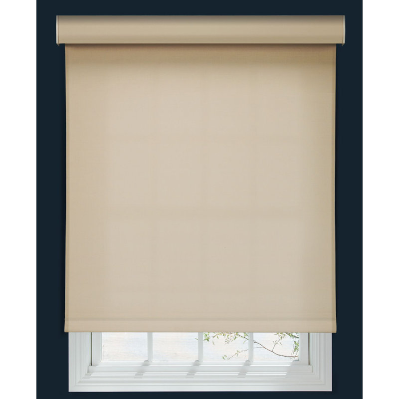 Store à enroulement rond sans fil 1% Linen Avenue, l 37,25 po x L 48 po, Mousseline