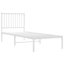 Metal Bed Frame with Headboard White-276808365