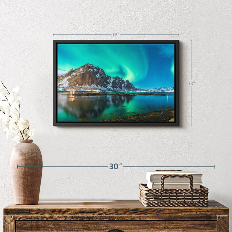 Impression sur toile Majestic Northern Lights, H 13 po x l 19 po