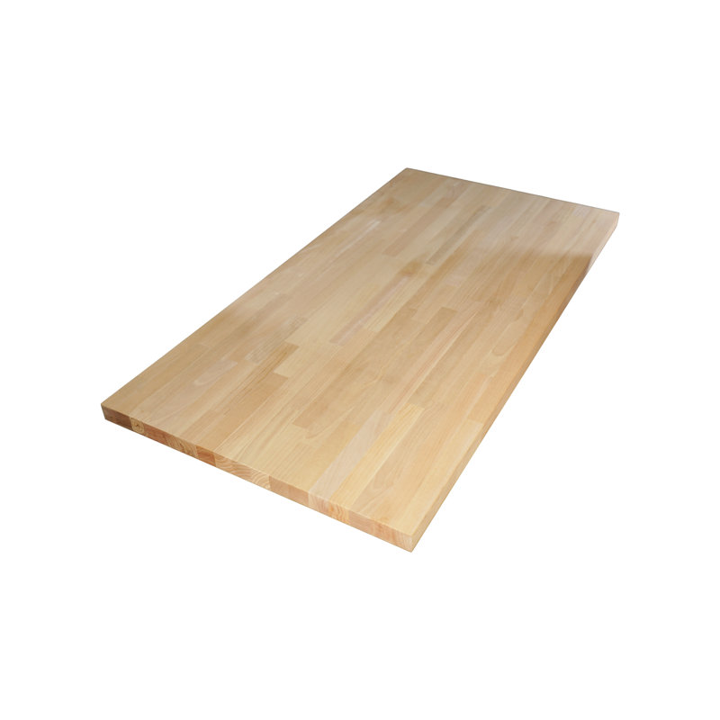 Solid Wood Butcher Block Countertop with Square Edge, Unfinished Birch, 72" H x 27" W x 3.5" D