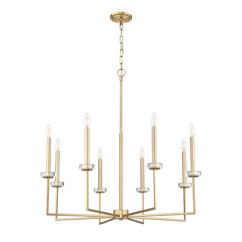 Lustre 8 lumières Parrish Mordern, Mordern Gold