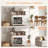 Afsaar 47" Farmhouse Coffee Bar Cabinet with 15" Refrigerator,Wine Rack,Glass Holder