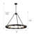 Easterwood 9 - Light Steel Dimmable Round Chandelier