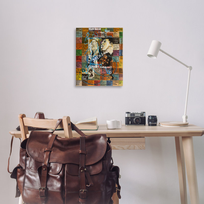 James Brown Collage Canvas Wall Art by Sabin, H 30 po x l 24 po