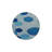Modern Round Light Blue Patterned Woven Base Washable Rug-2044965450