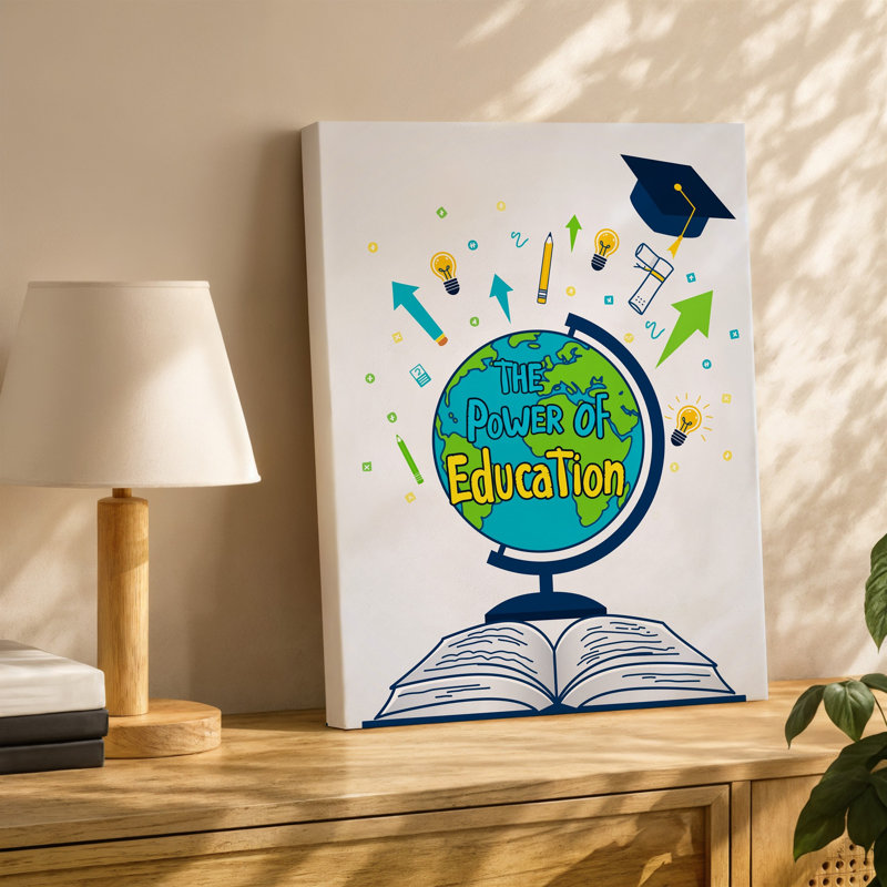 Reproduction d'art sur toile, "Thème éducatif et éducatif", H 11 po x l 14 po