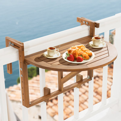 Sirvon Half-Round Balcony Folding Patio Tables