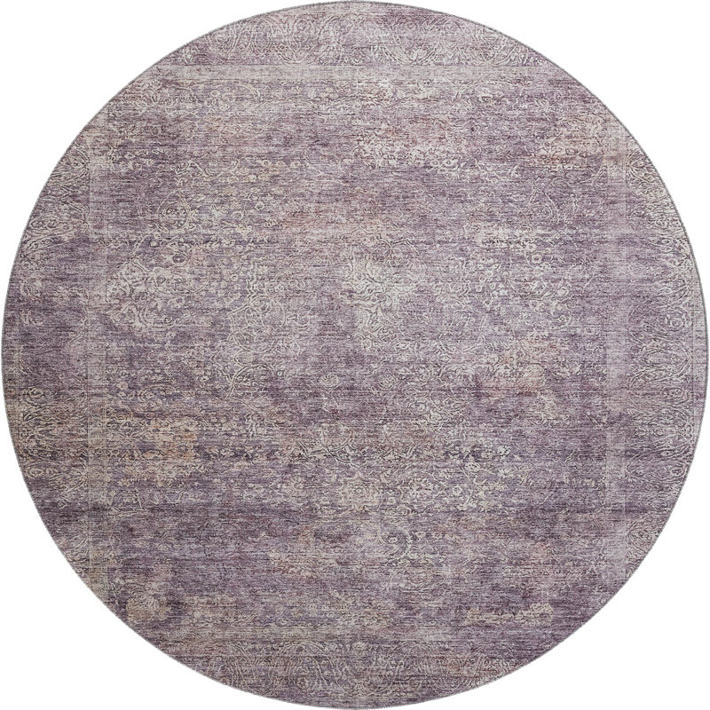 Premium Machine Washable Melvin AMF1172 Global Rug, Round 8'