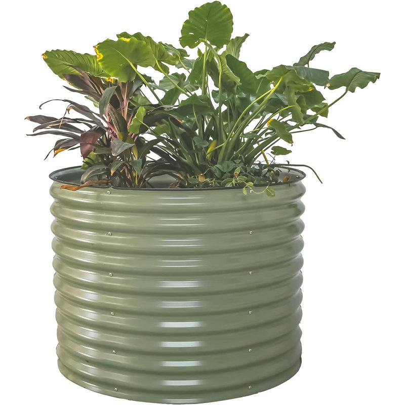 Lit de jardin surélevé pour l'extérieur 32 po de hauteur et 42 po de largeur, Vert olive