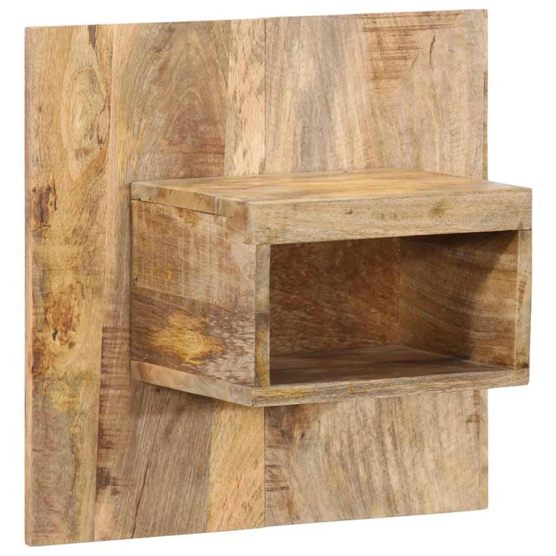 50cm W Solid Wood Bedside Table, Brown