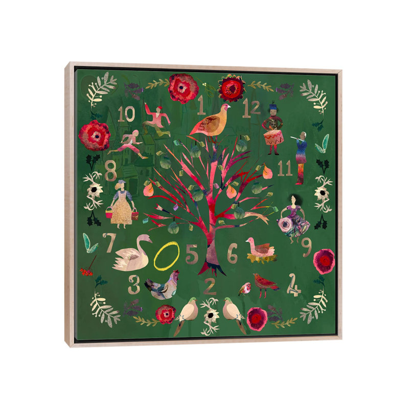 Douze jours - reproduction d'art murale - toile encadrée, Cadre flottant sans passe-partout, Beige, 26" H x 26" W