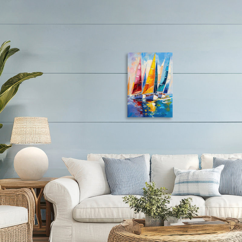 Voile de régate colorée, design par LSR Design Studio, H 24 po x l 16 po