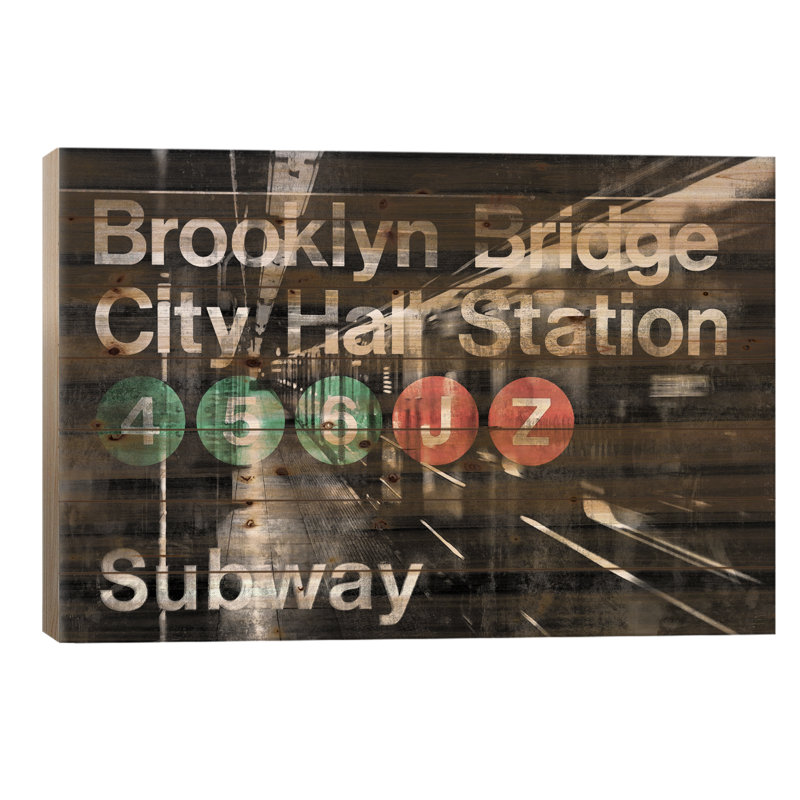 Station de métro NYC I, L 40 po x H 26 po