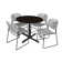 Round X-Base Breakroom Table & 4 Zeng Stack Chairs